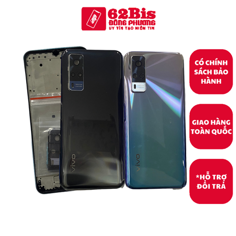 Vỏ Vivo Y31 2020 / Y51 2020 / Y53S 4g Bộ Full Có Sườn (Zin máy)