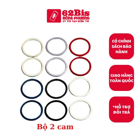 Viền Nhôm / viền Kính Camera Iphone 12 / IP 12 - Bộ 3 cái