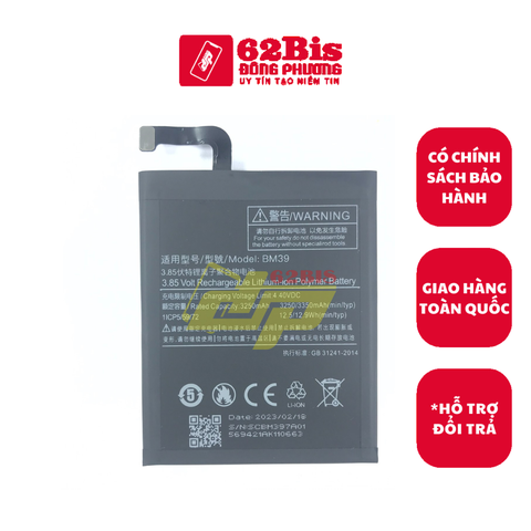 Pin Xiaomi BM39 / Mi 6  (Zin cty)