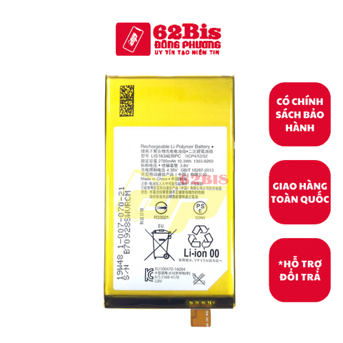 Pin Sony XA Ultra / Z5 Compact / C6 / Z5 mini (LIS1594ERPC / 2700mAh)  (Zin cty)