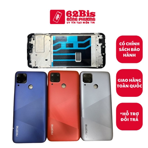 Vỏ Oppo Realme C15 Bộ có sườn (zin)