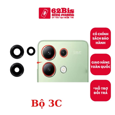 Kính Camera Xiaomi Redmi Note 13 pro 4G / Poco M6 pro 4g - Bộ 3c