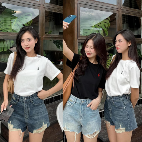 Áo thun Ralph Lauren Ngựa Thêu Basic Logo