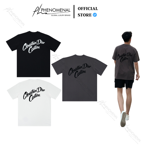 Áo thun Dior Couture Biglogo In Nhung 3D