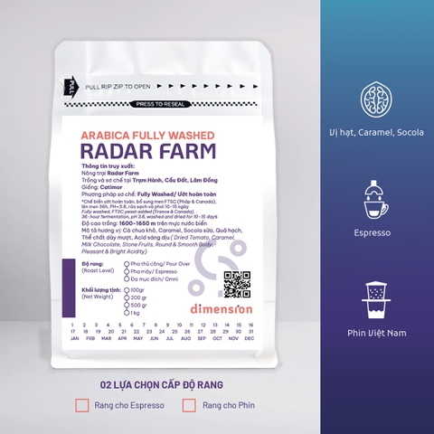 VIETNAM ARABICA RADAR FARM FULLY WASHED