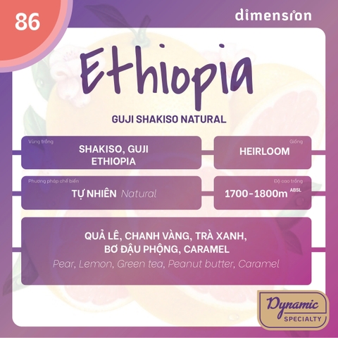 ETHIOPIA GUJI SHAKISO NATURAL G1