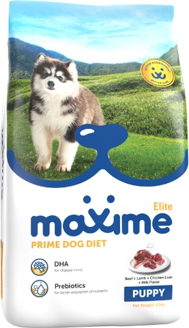 Thức ăn hạt dành cho chó con Maxime Elite Puppy Beef, Lamb & Chiken Liver & Milk