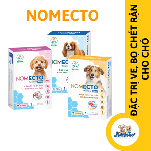 NOMECTO - Diệt ghẻ, ve, rận, bọ chét cho chó