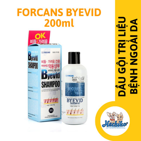 Dầu gội Byevid FORCANS cho chó vảy ngứa, viêm da 300ml