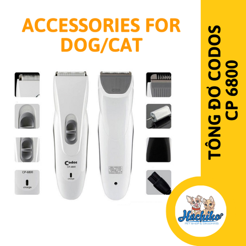 Tông đơ cắt tỉa lông cho thú cưng Chó Mèo Codos CP-6800