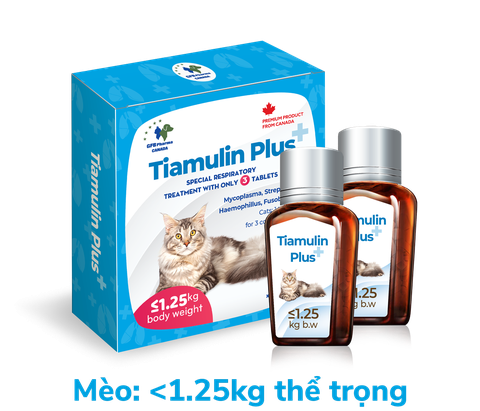 GFB Tiamulin Plus viên uống đặc trị hô hấp mèo (hộp 2 lọ 6 viên)