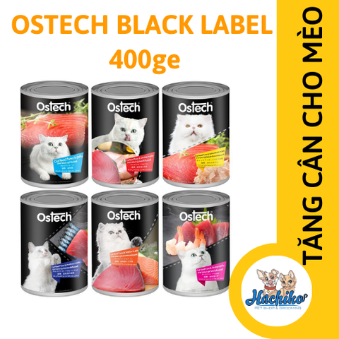 Pate Lon Ostech Black Label 400g Cho Mèo Mọi Lứa Tuổi 6 Vị