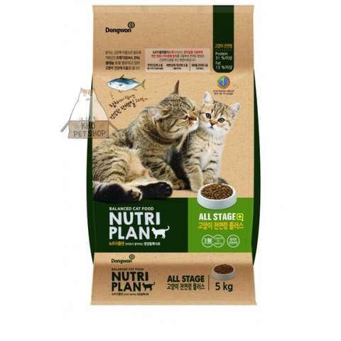 Thức ăn hạt cho Mèo mọi lứa tuổi - Nutri Plan Cat All Stage Plus 1kg/5kg