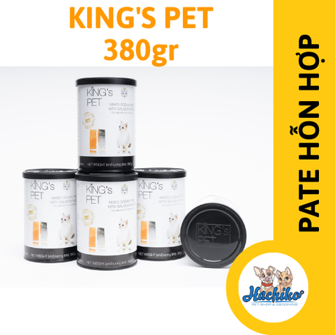 Pate Hỗn hợp Cá King’s Pet lon 380g thức ăn cho Chó/Mèo