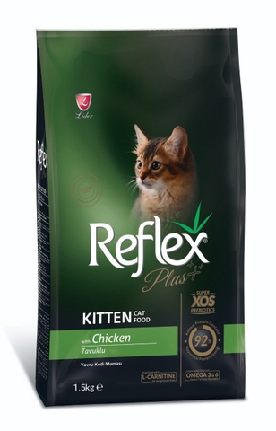 Thức ăn hạt cho mèo con Reflex Plus Kitten Gói 1.5kg vị gà