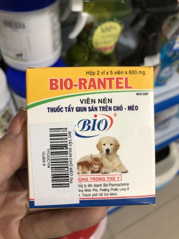 Bio Rantel - Viên xổ giun sán trên Chó Mèo 5kg
