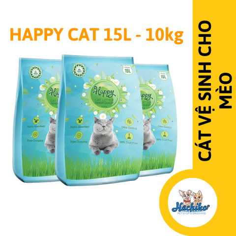 Cát vệ sinh cho mèo Happy Cat 15 lít - 10kg