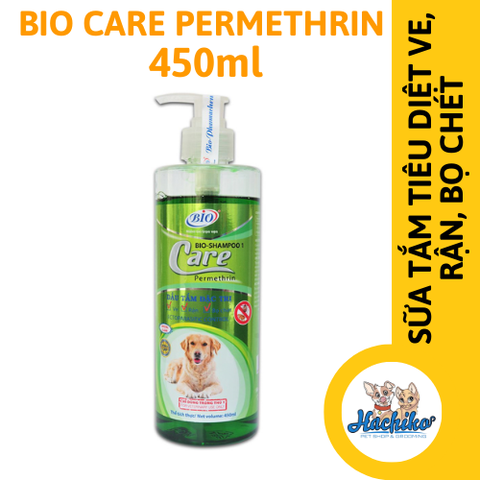 Sữa tắm tiêu diệt ve, rận, bọ chét Bio Care 450ml