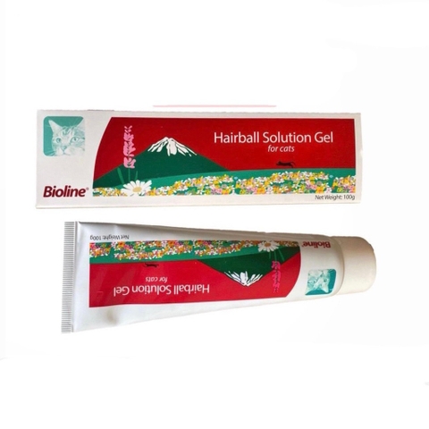 Gel tiêu búi lông hỗ trợ tiêu hoá cho Mèo Bioline Hairball solution 100g