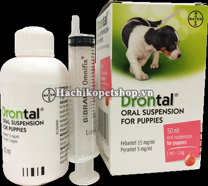 Thuốc xổ giun dạng nước cho Chó con 50ml DRONTAL PUPPY