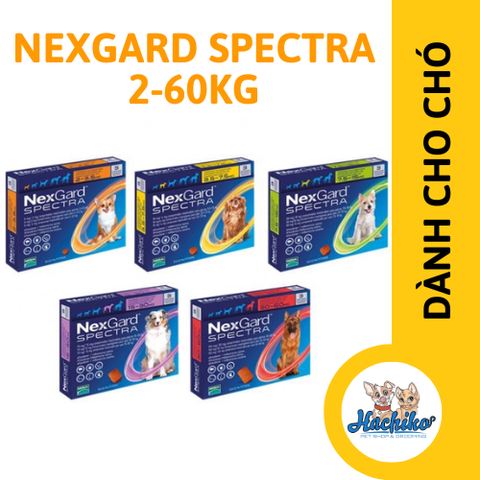 NEXGARD SPECTRA - Viên uống trị nội ngoại ký sinh trùng dành cho chó