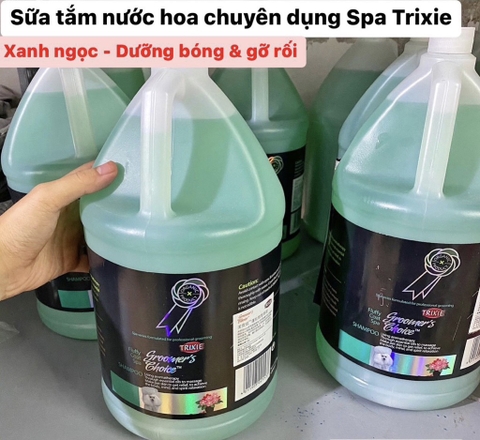 Spet Sữa tắm nước hoa Trixie can 3.8 lít dưỡng bóng gỡ rối xanh ngọc