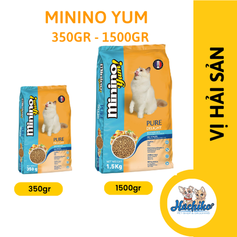 Thức ăn hạt dành cho Mèo Minino Yum mọi lứa tuổi 1 gói x 1.5kg (Túi 9kg 6 gói)