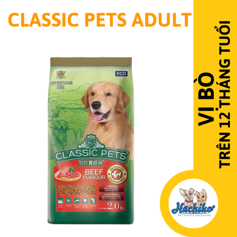 Thức ăn cho chó trưởng thành Classic Pets Adult vị Bò 400gr/2kg/20kg