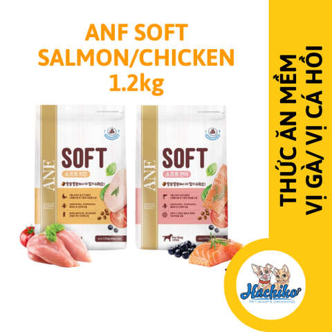 Thức ăn hạt mềm cho chó ANF soft Salmon/Chicken vị cá hồi/ vị gà 1.2kg