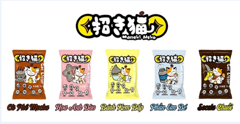 Cát vệ sinh đất sét Maneki Neko 5L cho Mèo công nghệ Nhật Bản