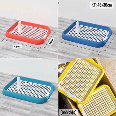 Khay vệ sinh chó đực có cột 46*38