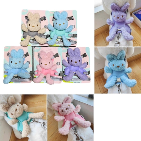 Đai lưng đính thỏ bông đơn sắc 1.0cm