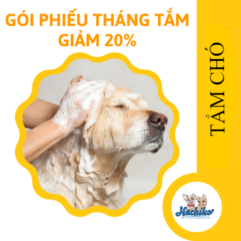 PHIẾU THÁNG Combo trọn gói tắm cho Chó GIẢM 20%