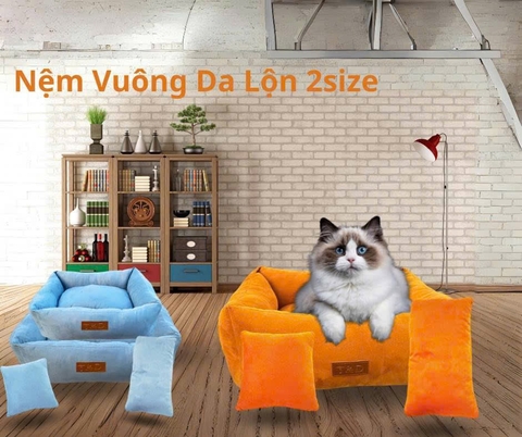 Nệm vuông da lộn - Nhỏ