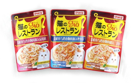 Pate Ciao nhiều vị cho mèo - Gói 60g
