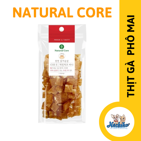 Thịt gà & phô mai cho mèo Natural Core Hàn Quốc 40G