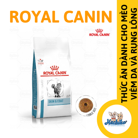 Royal Canin skin & Coat hỗ trợ mèo bị viêm da và rụng lông 400gr/ 2kg