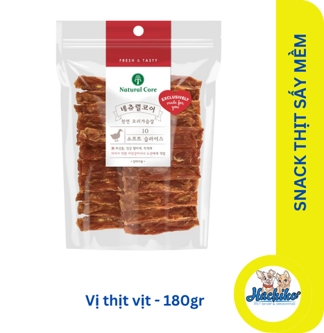 Snack thịt sấy mềm Natural Core - Vị thịt vịt 180gr