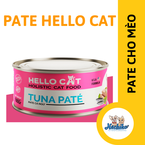 Pate cho Mèo HelloCat lon 190gr  Vị Gà & Cá Ngừ