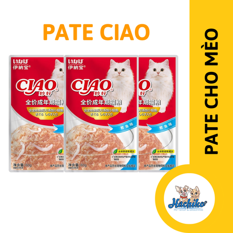 Pate Ciao nhiều vị cho mèo - Gói 60g