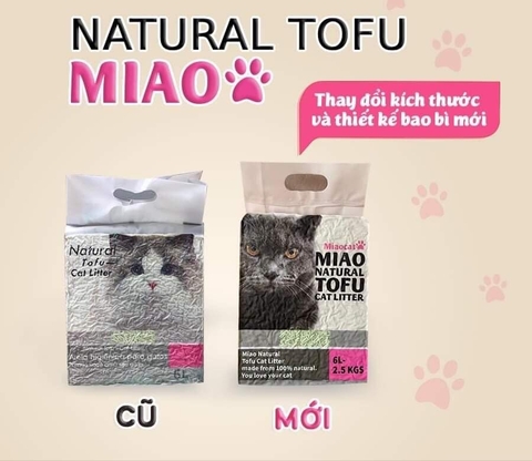 Miao Natural Tofu 6L 2.5KG - Cát Đậu Hũ (Thùng 8 Gói)