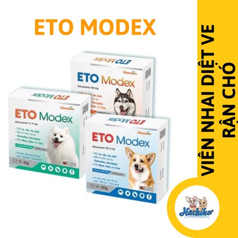 Eto Modex viên nhai diệt ve rận chó