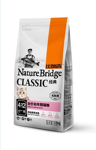 NatureBridge Classic For Kitten Cat 1.5kg thức ăn hạt mèo con