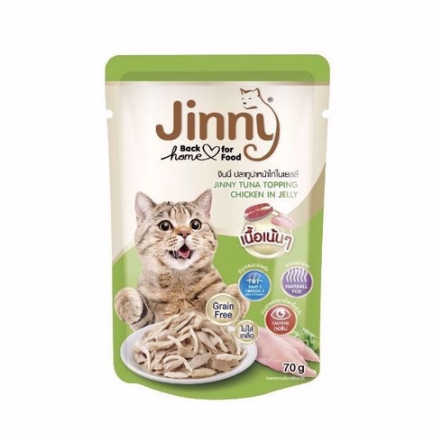 Xốt Jinny Tuna in Jelly Topping Chicken 70g