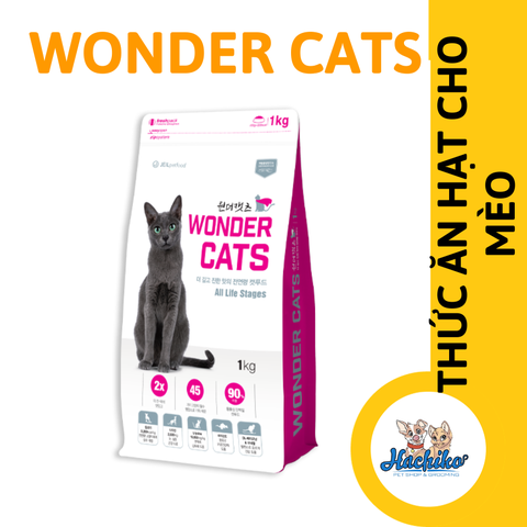 Thức ăn hạt Wonder Cats cho mèo mọi lứa tuổi 1kg chiết lẻ