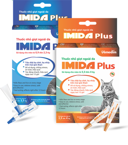 Imida 0.23ml - Thuốc nhỏ gáy cho mèo 0.9kg-2.3k (tiêu diệt ve, bọ chét)