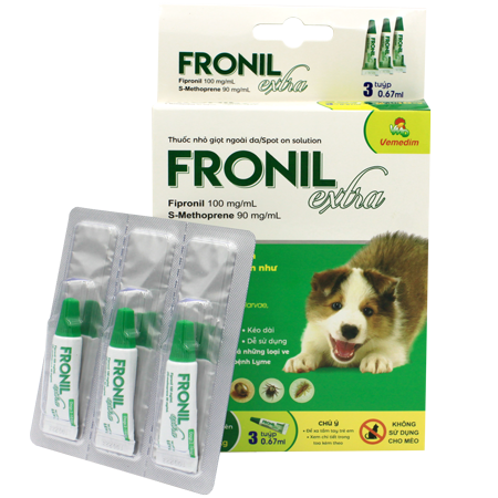 Nhỏ gáy ve, bọ chét cho chó Vemedim Fronil Extra - 0.67ml/ 1.34 ml