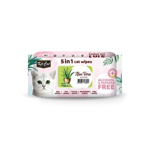 Khăn ướt kháng khuẩn mèo Nha đam- Aloe Vera