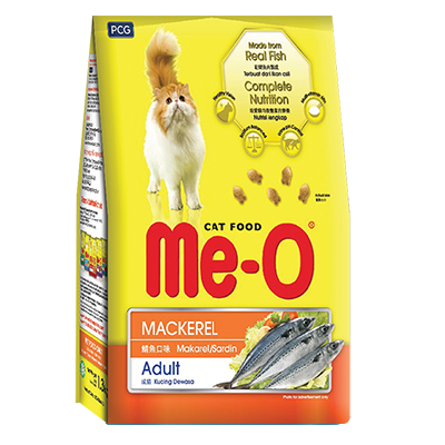 Me-O Adult Mackerel 3kg (4gx3kg) - thức ăn mèo lớn vị cá thu