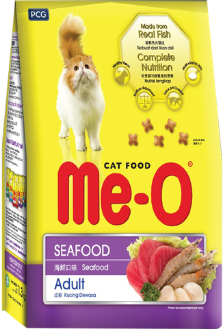 Me-O Adult Seafood 3kg (4gx3kg) - thức ăn mèo lớn vị hải sản